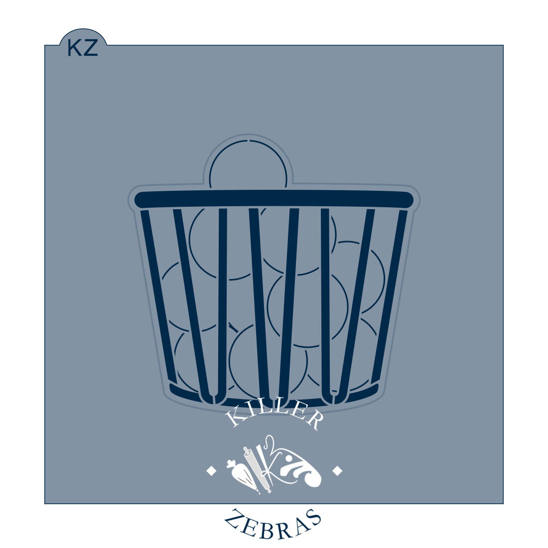 Basket of Balls – Cookie Cutter &amp; Stencil Set