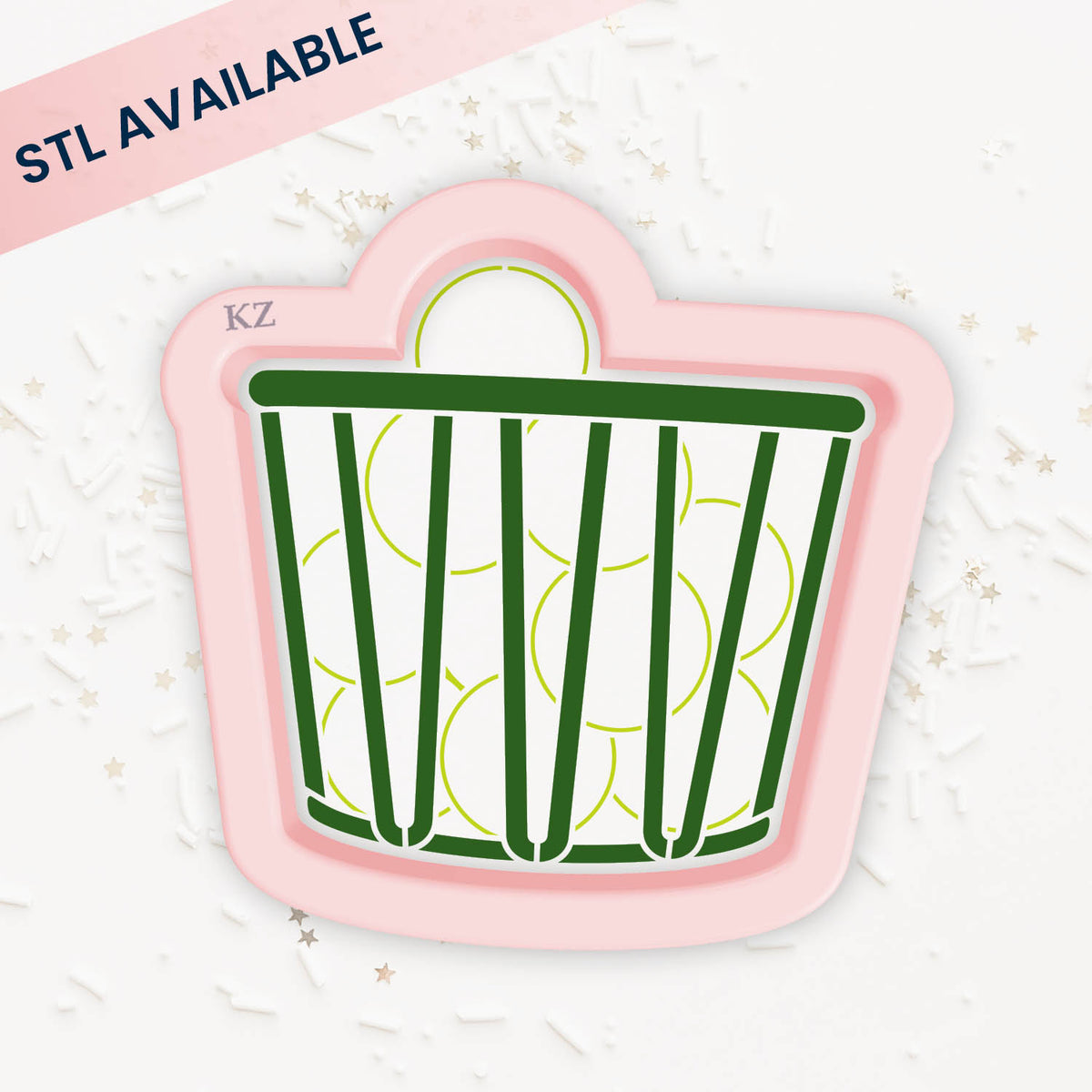 Basket of Balls – Cookie Cutter &amp; Stencil Set