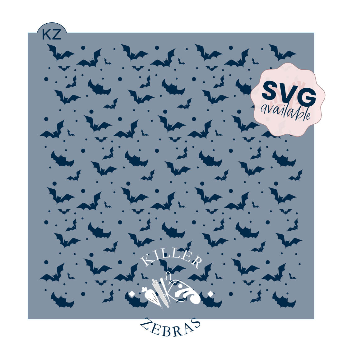 5.5 x 5.5 Stencil Batcave Stencil