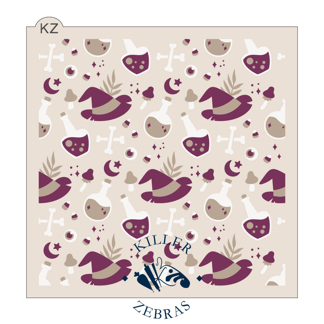 5.5 x 5.5 Stencil Black Magic 3 Part Stencil