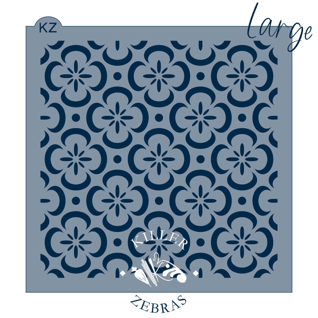 5.5 x 5.5 Stencil Blossoms Stencil Large