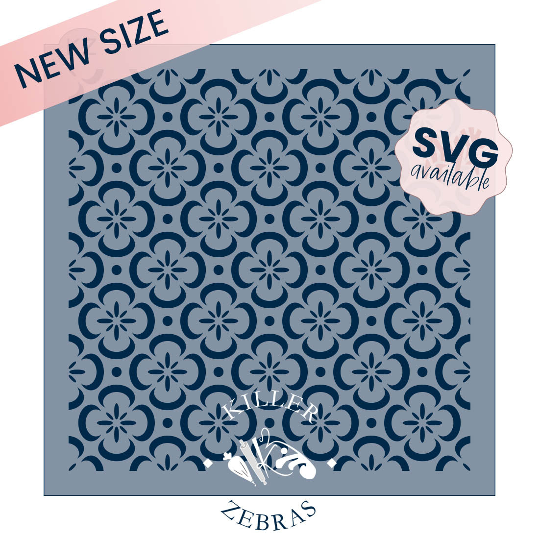 5.5 x 5.5 Stencil Blossoms Stencil Digital SVG Download