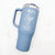 Blue Slate Satin Stainless Steel 40 oz. Tumbler with Handle