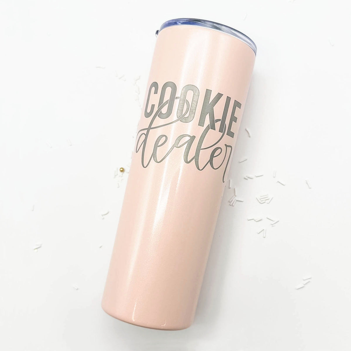 Tumbler Blush Glitter Stainless Steel 20 oz. Tumbler