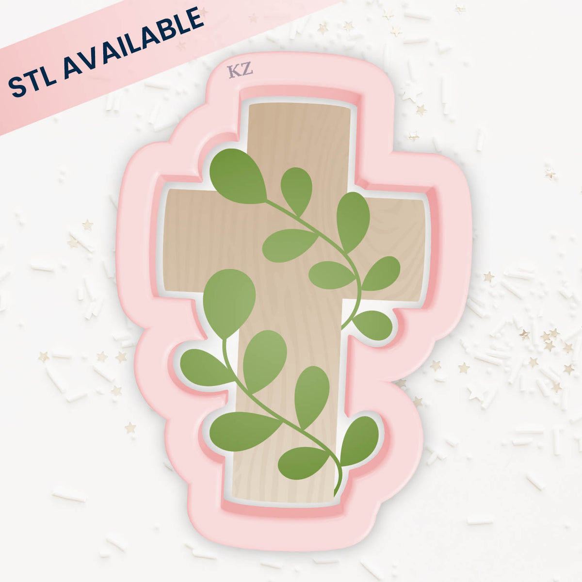 Cookie Cutters Botanical Cross – Cookie Cutter &amp; Stencil Set