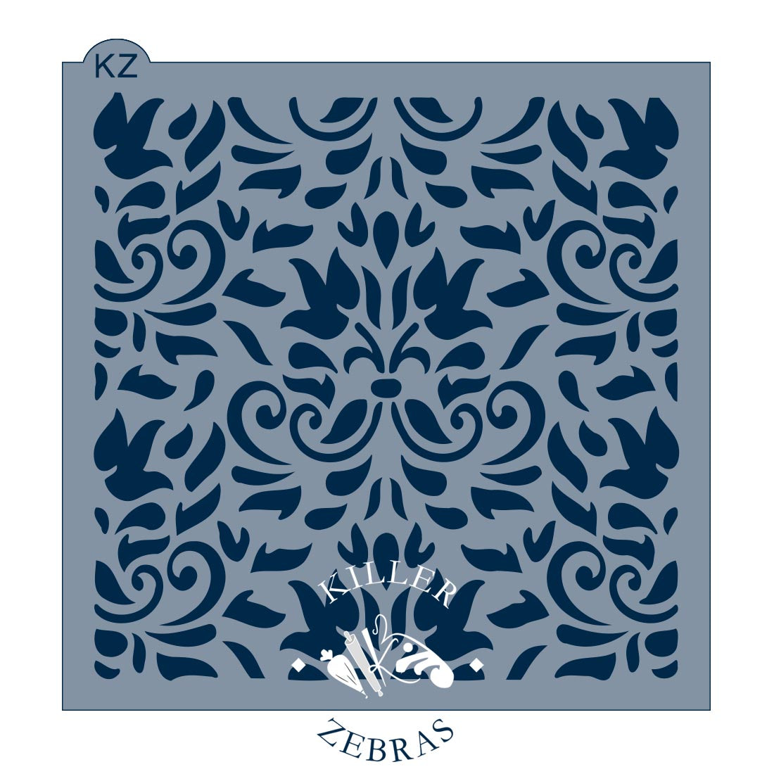 5.5 x 5.5 Stencil Brocade Stencil