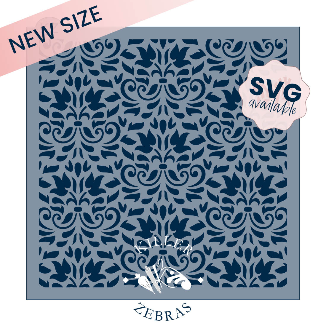 5.5 x 5.5 Stencil Brocade – Cookie Stencil