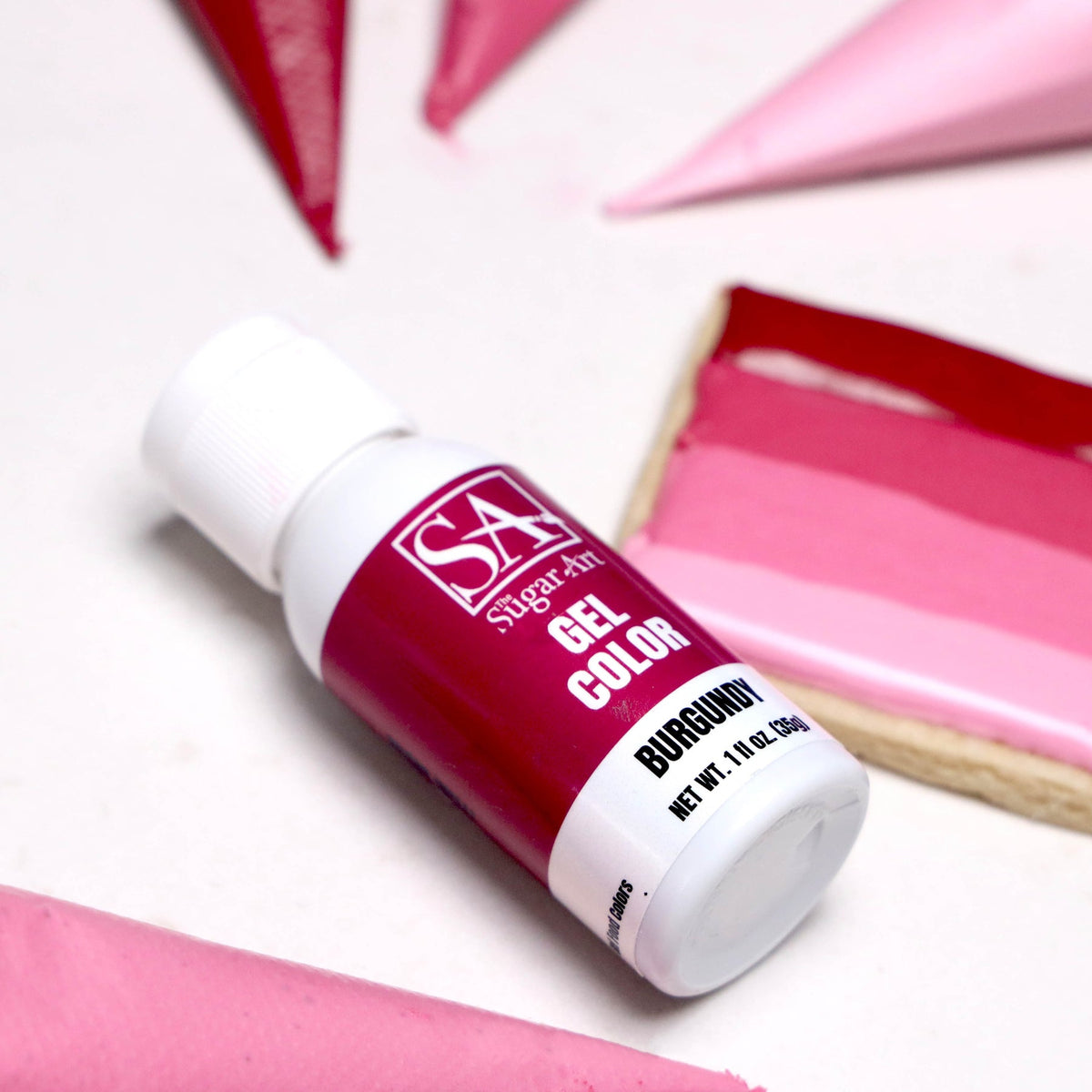 Gel Color Burgundy Sugar Art Gel Color