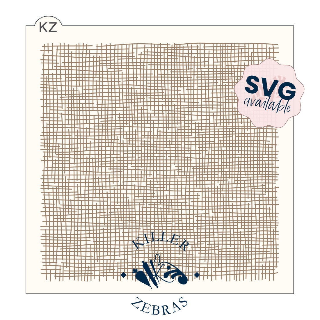 5.5 x 5.5 Stencil Burlap Stencil