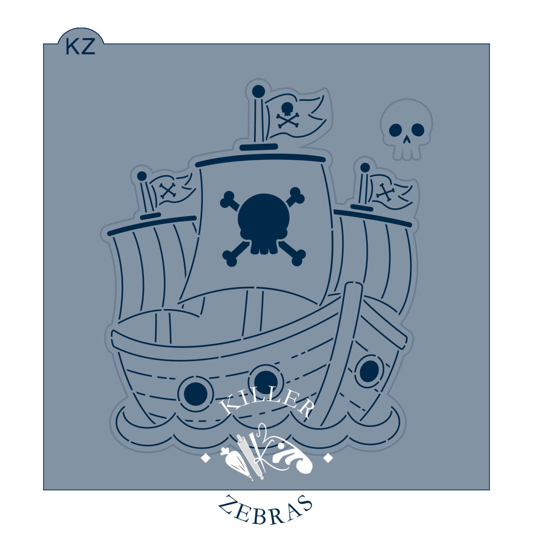 Cookie Cutters CSLA Pirate Ship – Cookie Cutter &amp; Stencil Set