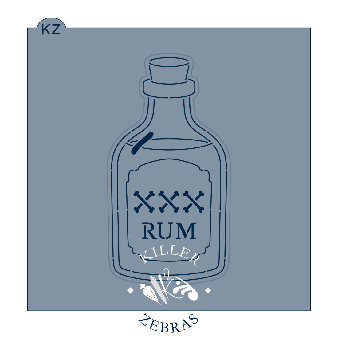 Cookie Cutters CSLA Rum Bottle – Cookie Cutter &amp; Stencil Set