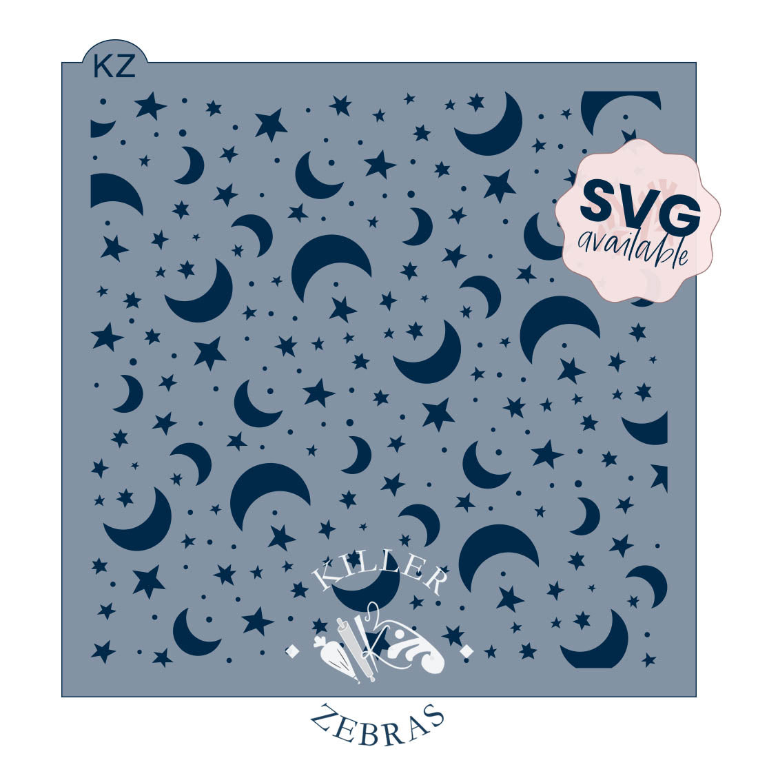 5.5 x 5.5 Stencil Celestial – Cookie Stencil