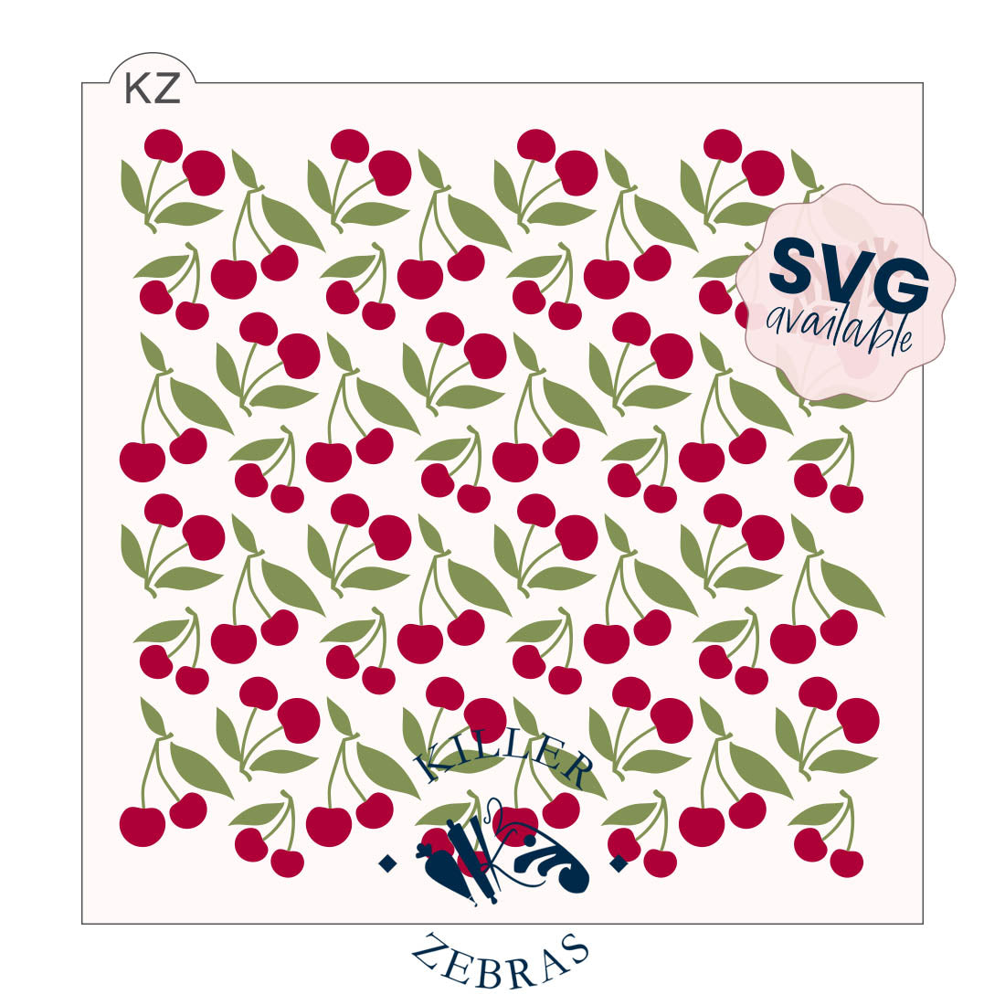 5.5 x 5.5 Stencil Cherries – Layered Cookie Stencil