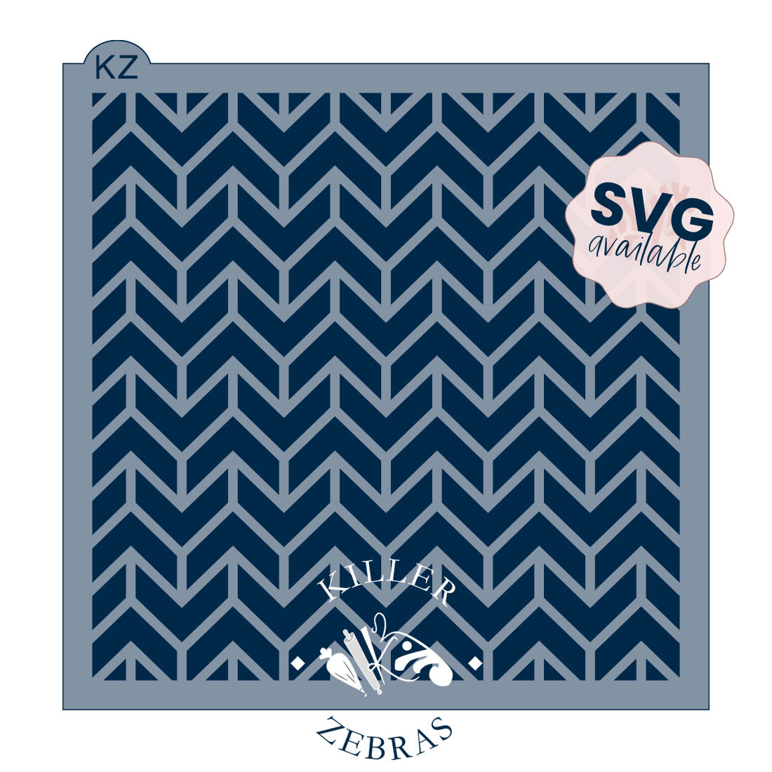 5.5 x 5.5 Stencil Chevron Arrows – Cookie Stencil