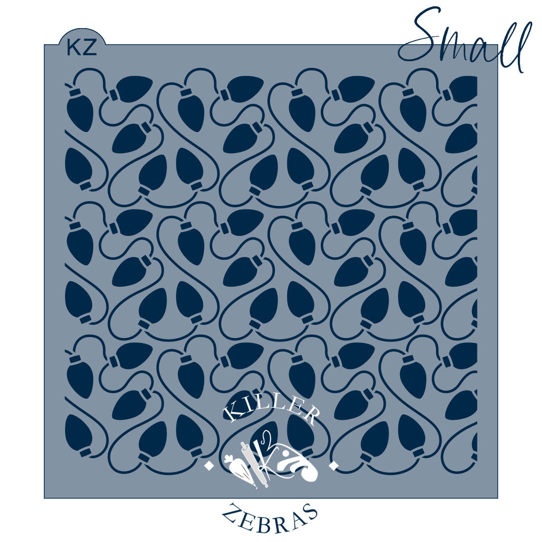 5.5 x 5.5 Stencil Christmas Lights Stencil Small