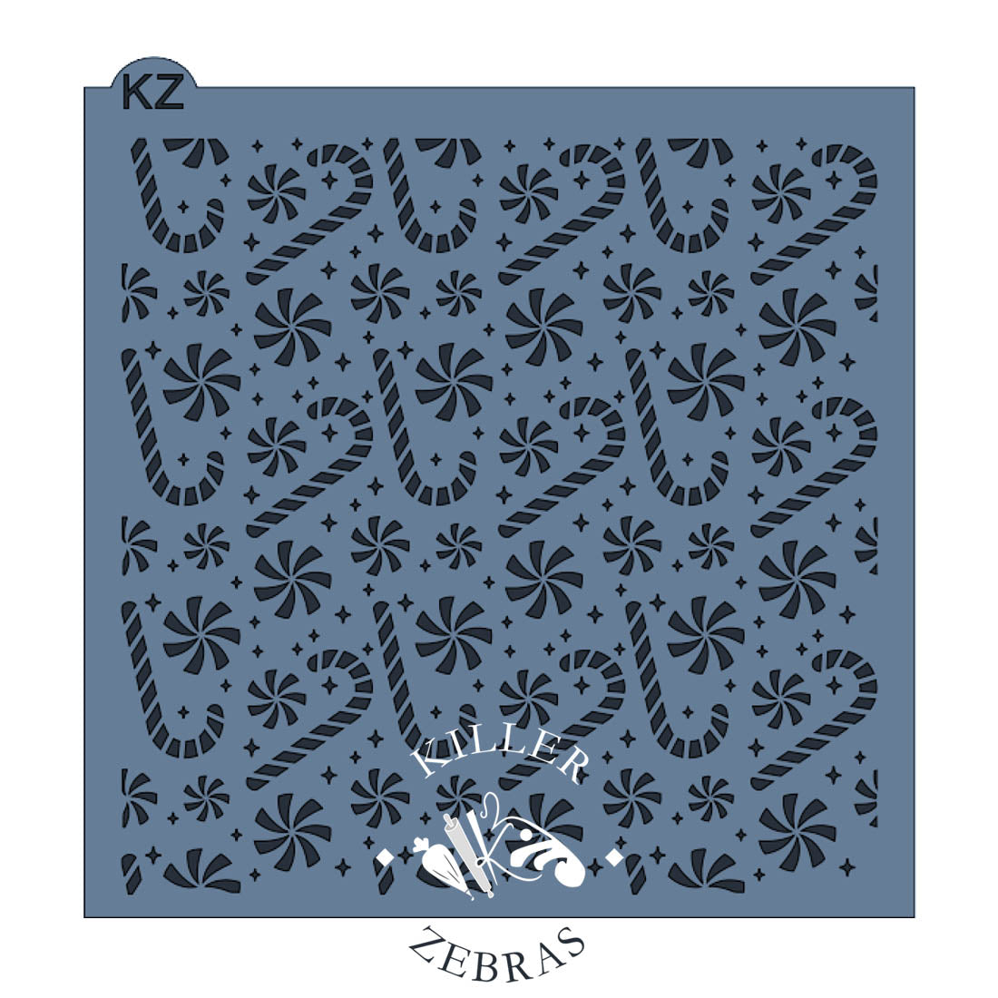 5.5 x 5.5 Stencil Christmas Peppermints Stencil