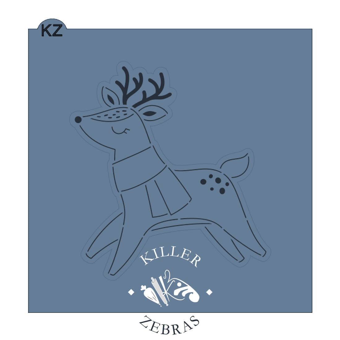 Christmas Reindeer (Style 2) Cutter/Stencil