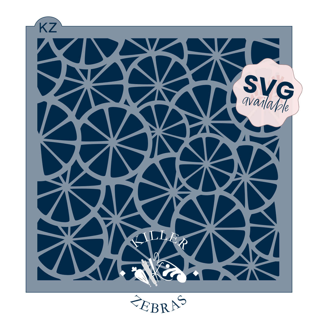 5.5 x 5.5 Stencil Citrus – Cookie Stencil