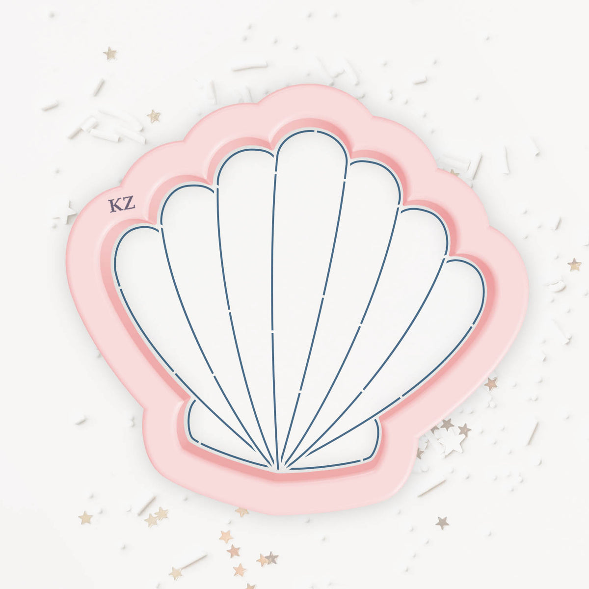 Cookie Cutters Clamshell Cutter/Stencil Cutter Outline Stencil Only