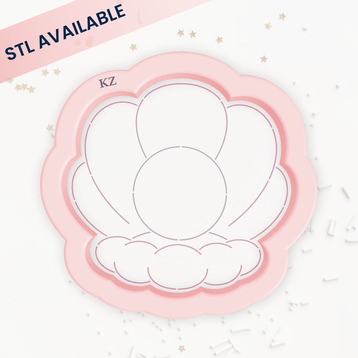 Cookie Cutters Clam with Pearl Cutter/Stencil