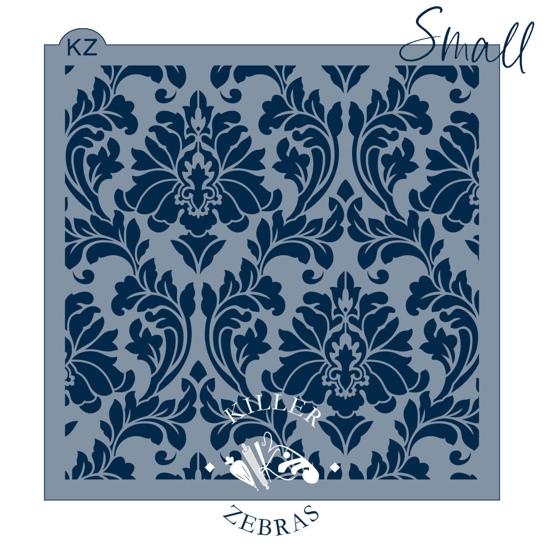5.5 x 5.5 Stencil Classic Damask Stencil Small