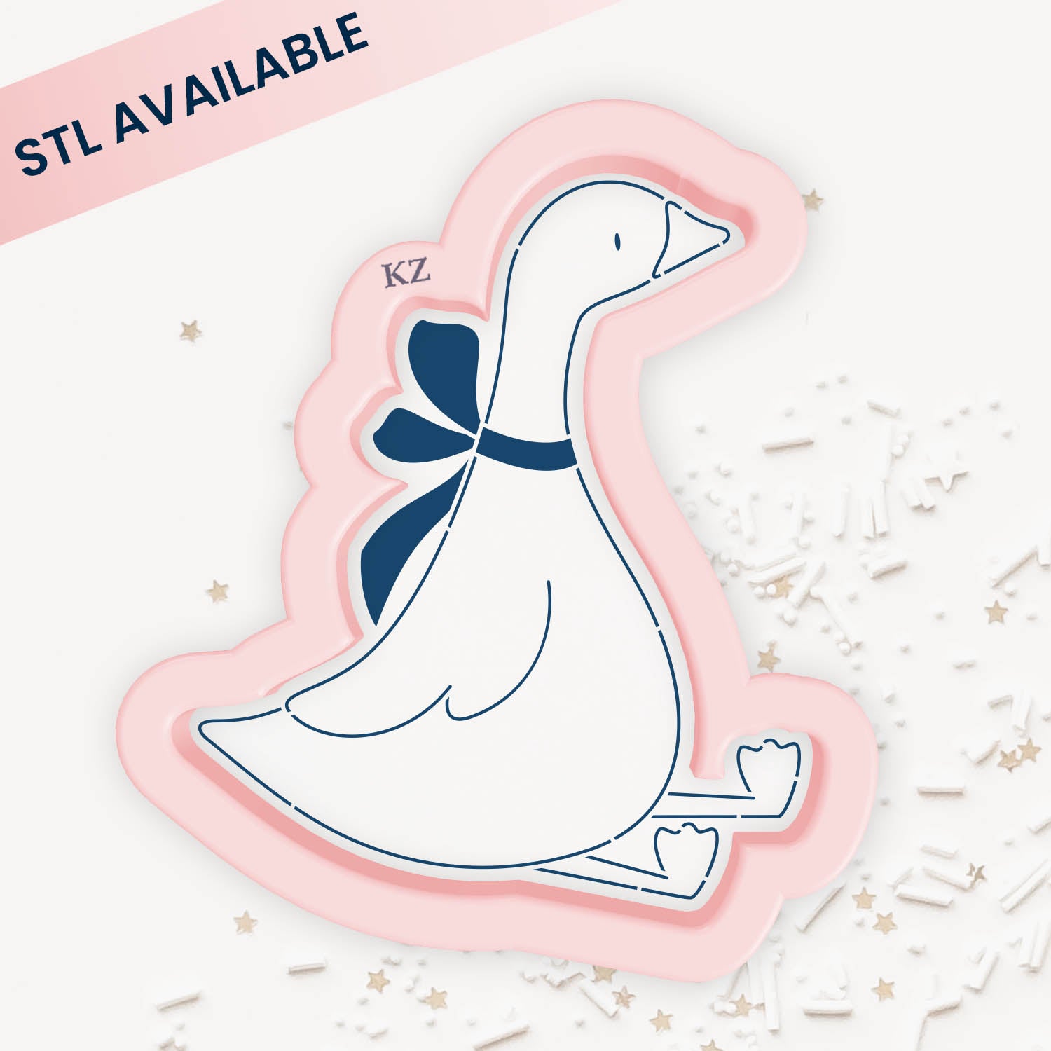 Cookie Cutters Goose with Bow Cutter/Stencil