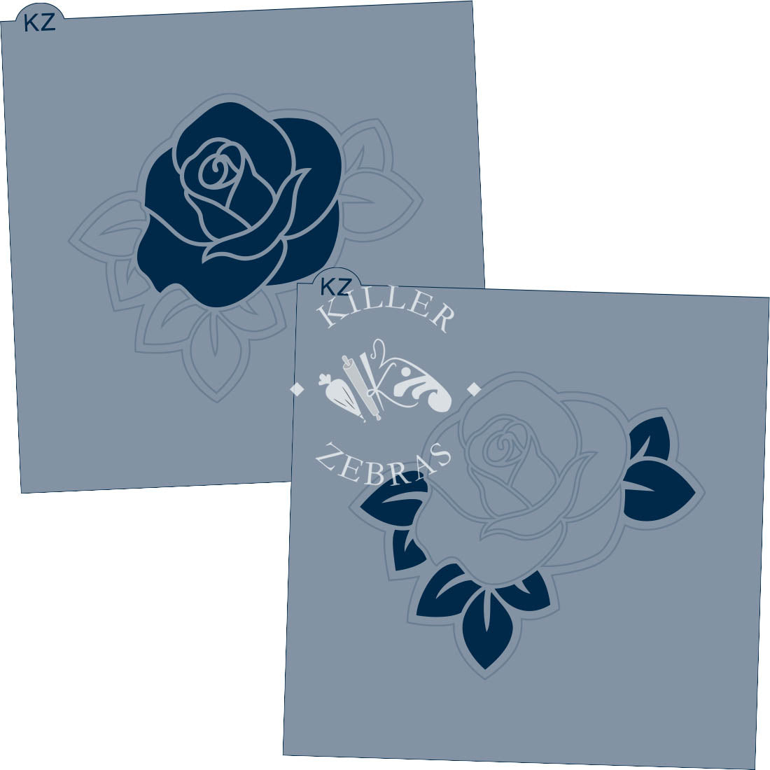 Cookie Cutters Classic Rose – Cookie Cutter & Stencil Set