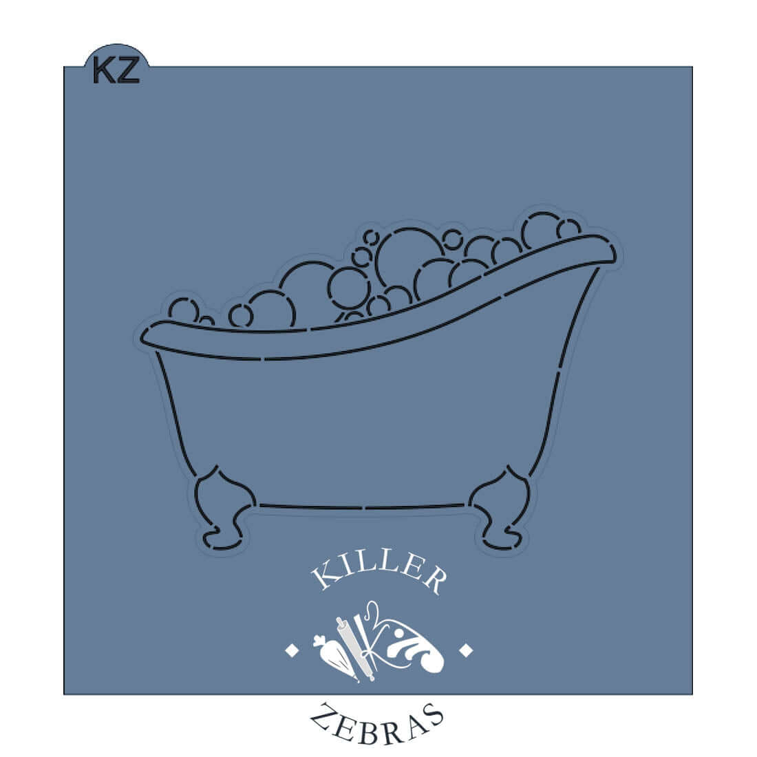 Cookie Cutters Clawfoot Tub with Bubbles – Cookie Cutter & Stencil Set