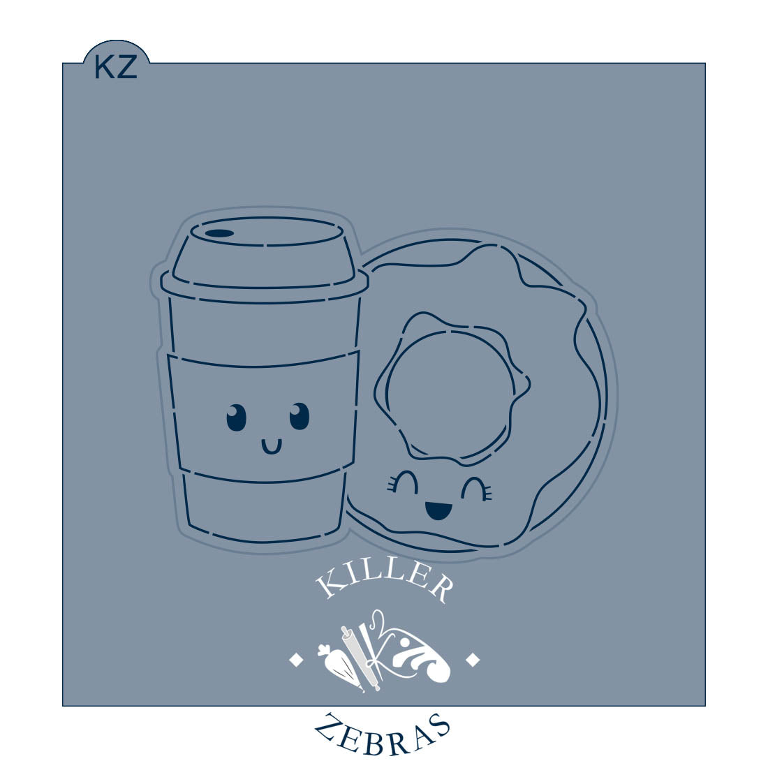 Cookie Cutters Coffee & Donuts – Cookie Cutter & Stencil Set