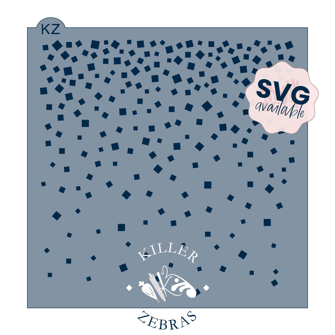 5.5 x 5.5 Stencil Confetti – Cookie Stencil