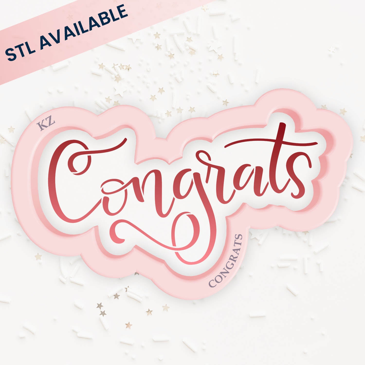 Cookie Cutters Congrats Hand Lettered
