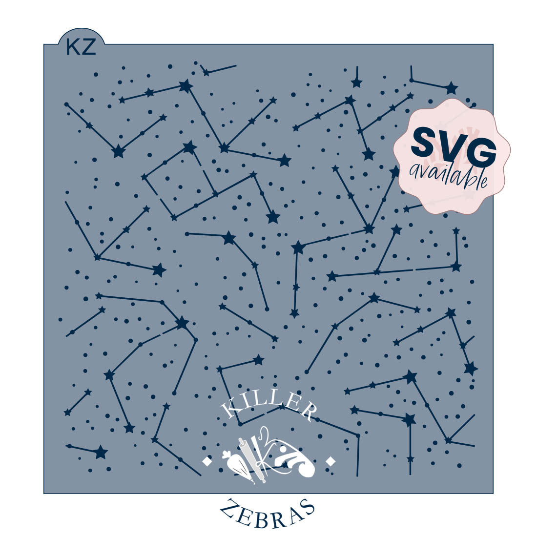 5.5 x 5.5 Stencil Constellations Stencil