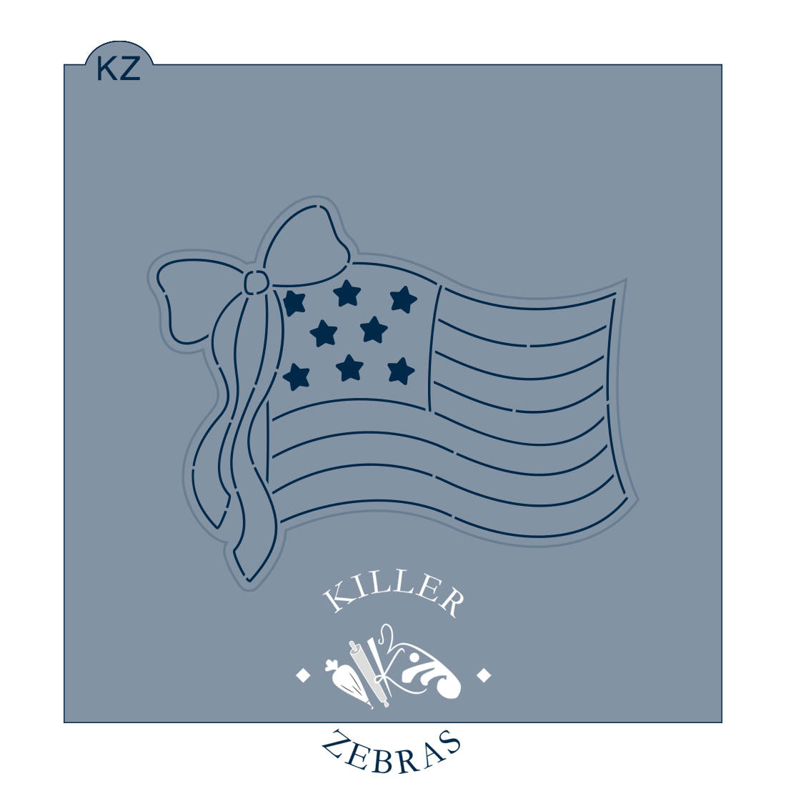 Cookie Cutters Coquette Flag – Cookie Cutter & Stencil Set