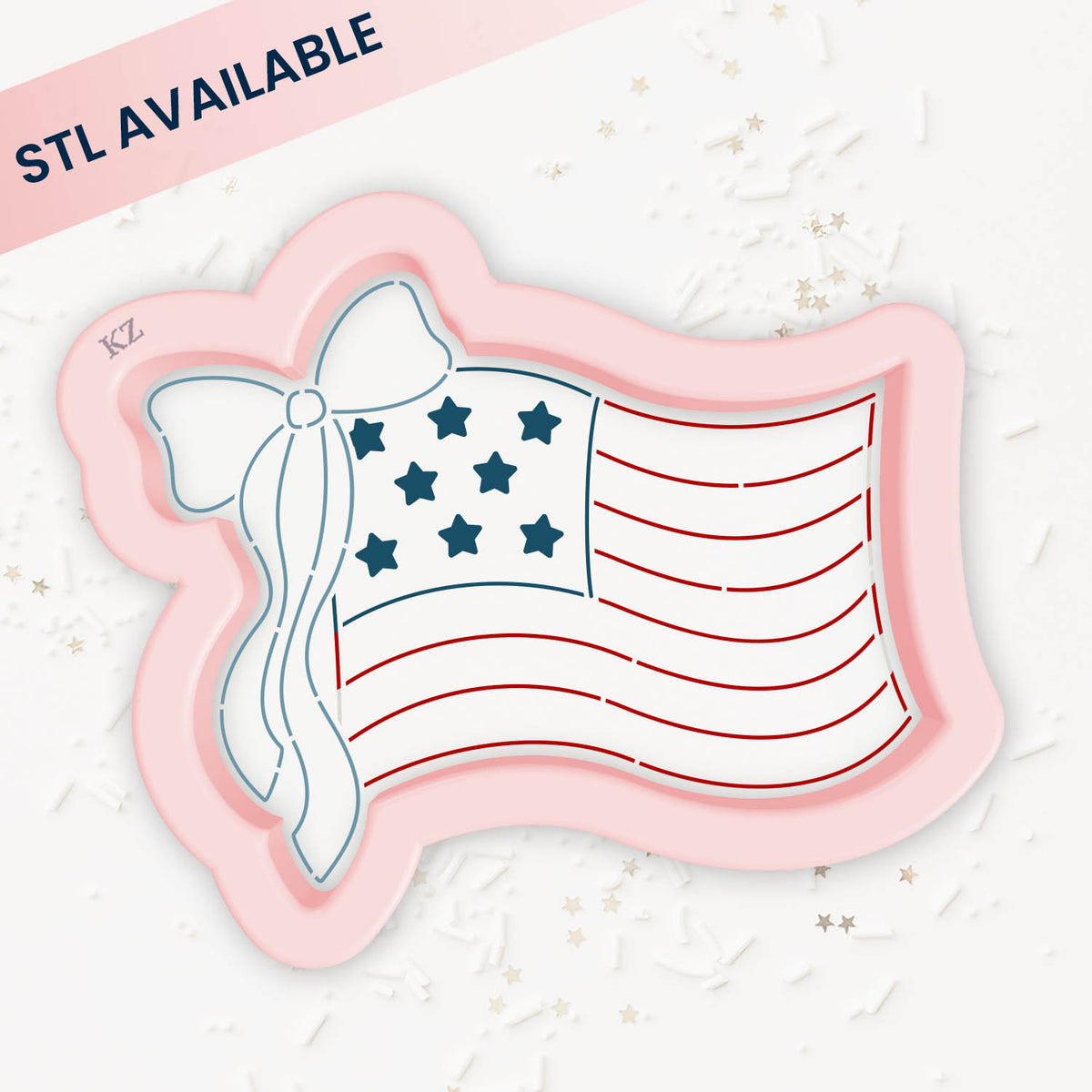 Cookie Cutters Coquette Flag – Cookie Cutter &amp; Stencil Set