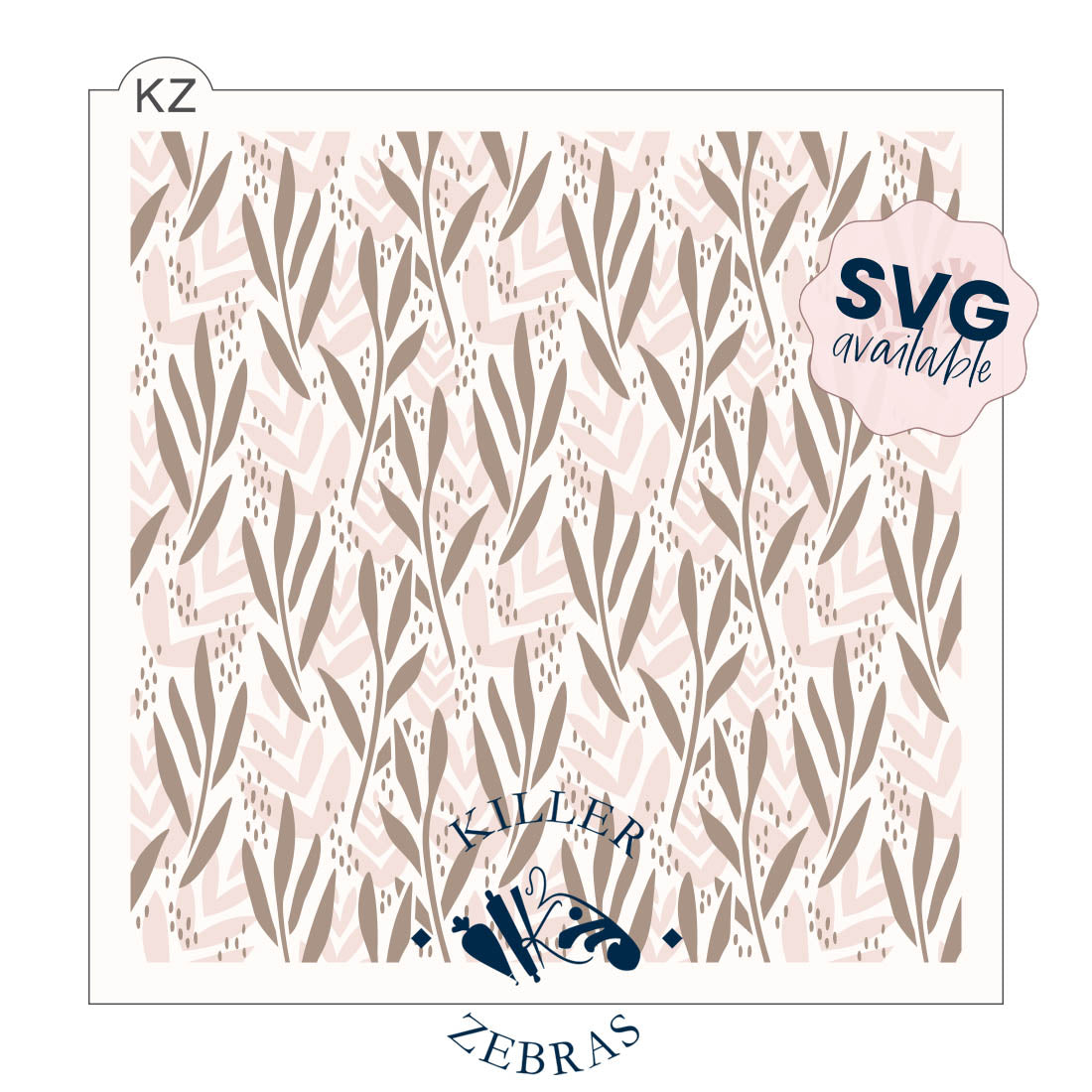 5.5 x 5.5 Stencil Cordyline – Layered Cookie Stencil