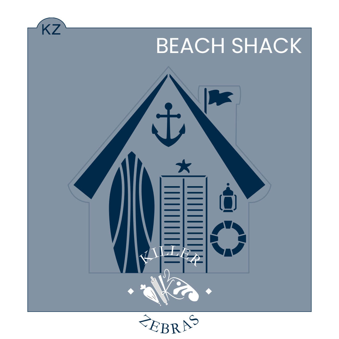 5.5 x 5.5 Stencil Cottage House Stencils Beach Shack