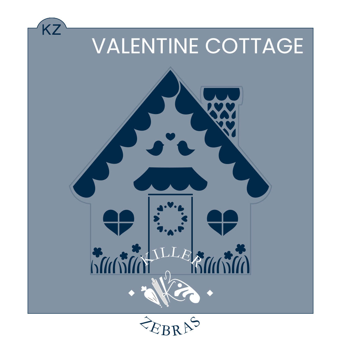 5.5 x 5.5 Stencil Cottage House Stencils Valentine Cottage