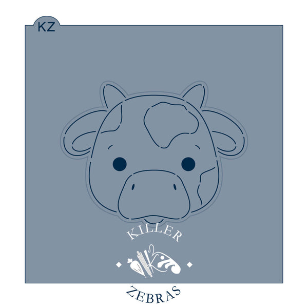 Cow Head Cookie Cutter & Stencil Set | Cookie Decorating Set