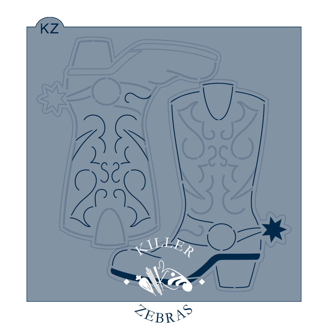 Cookie Cutters Cowboy Boot with Spur Cutter/Stencil