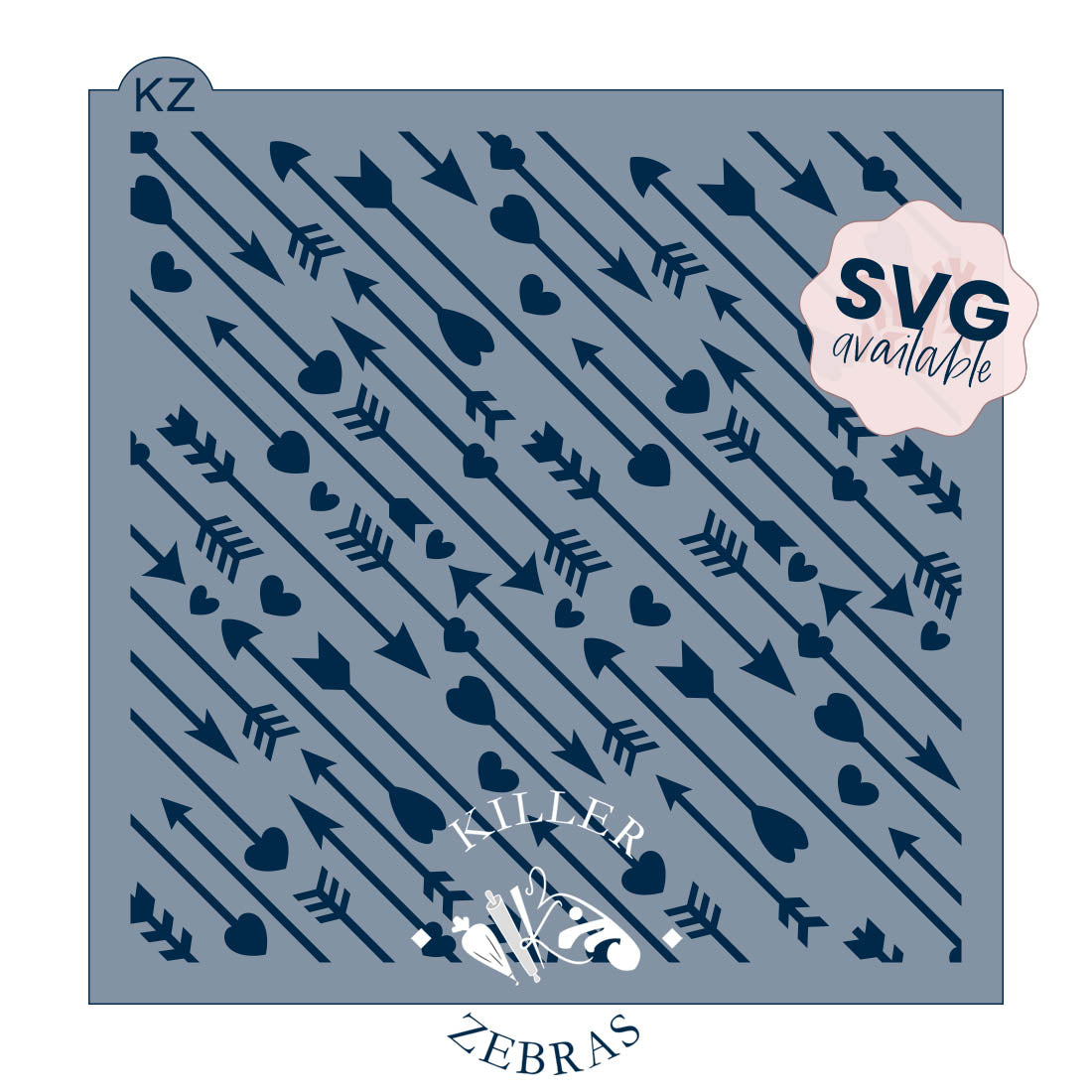 5.5 x 5.5 Stencil Cupid's Arrow – Cookie Stencil