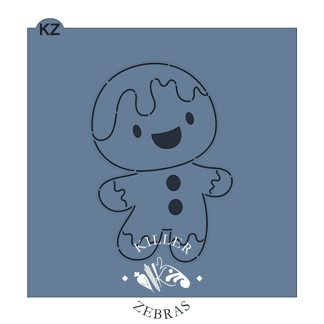 Cute Gingerbread Man (Style 1) Cutter/Stencil
