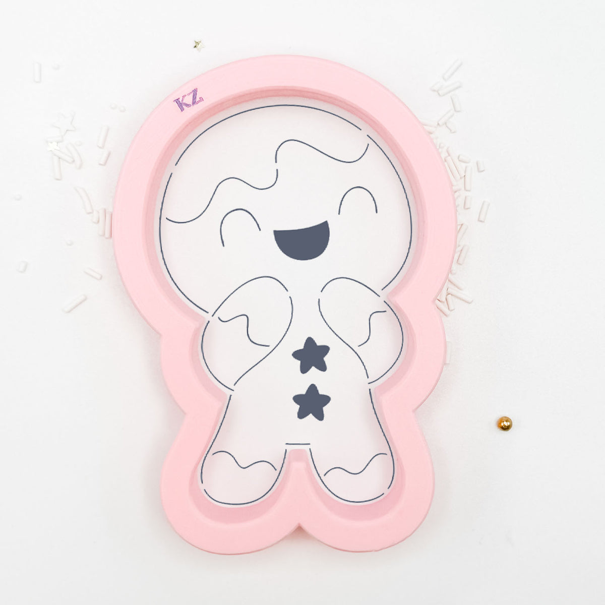 Cookie Cutters Cute Gingerbread Man (Style 2) Cutter/Stencil