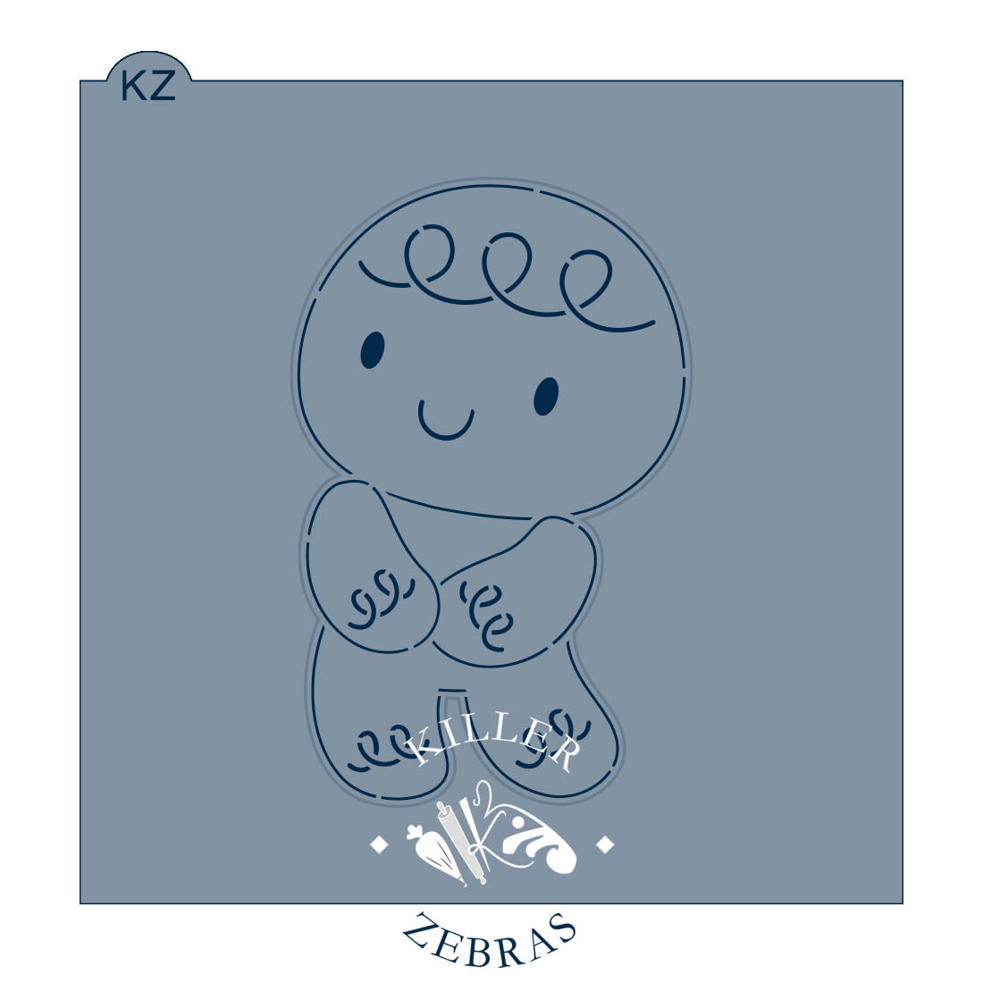 Cookie Cutters Cute Gingerbread Man (Style 3) Cutter/Stencil