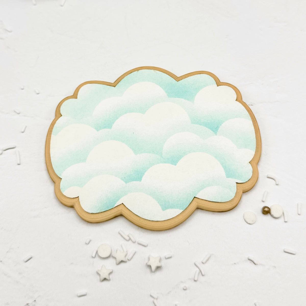 5.5 x 5.5 Stencil Cloud and Grass Line Stencil