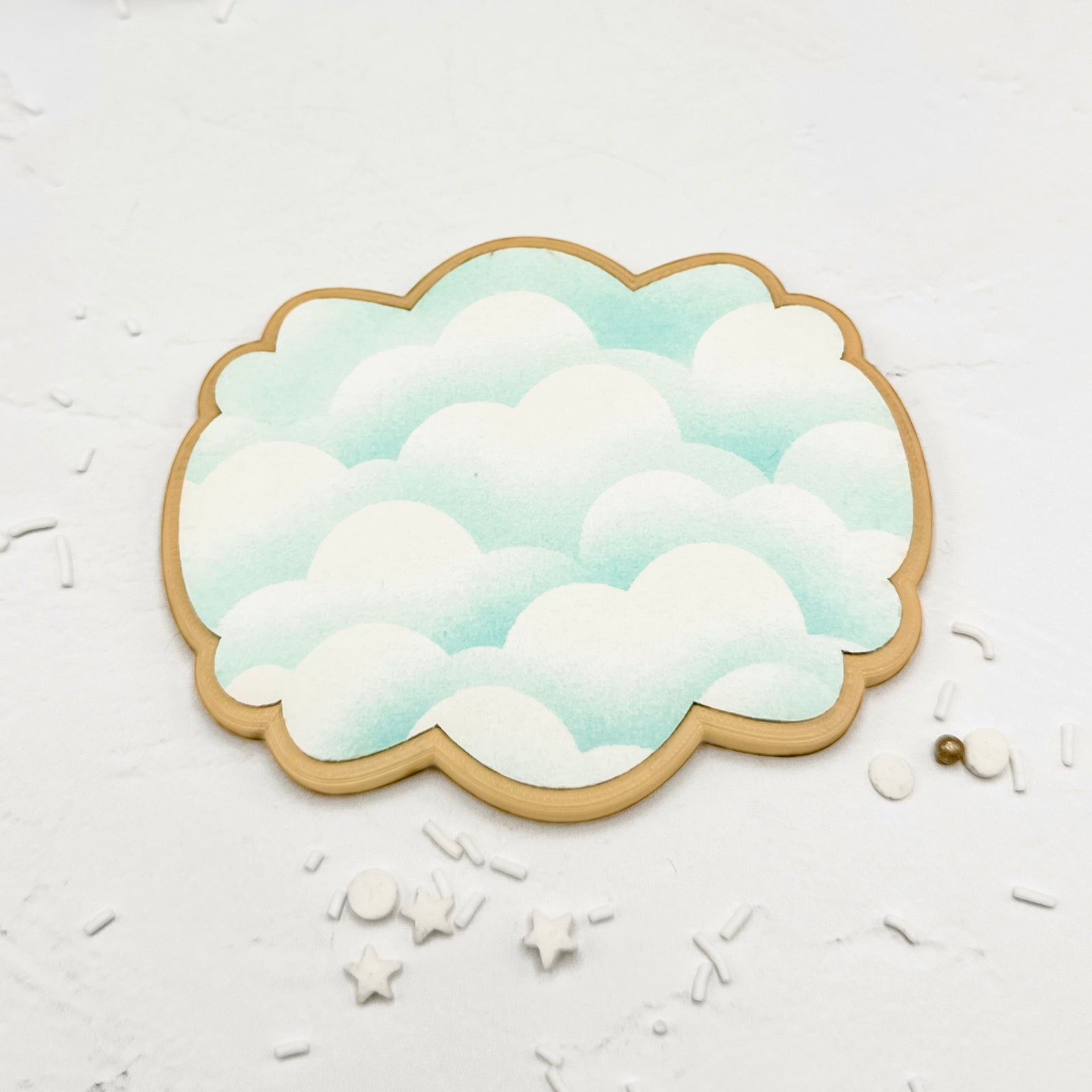 5.5 x 5.5 Stencil Cloud and Grass Line Stencil