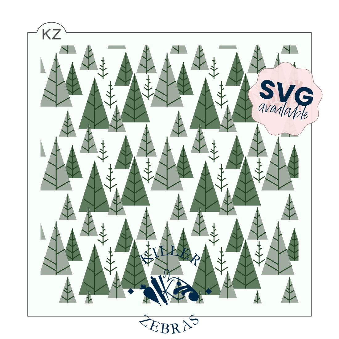 5.5 x 5.5 Stencil Deep in the Forest 3 Part Stencil