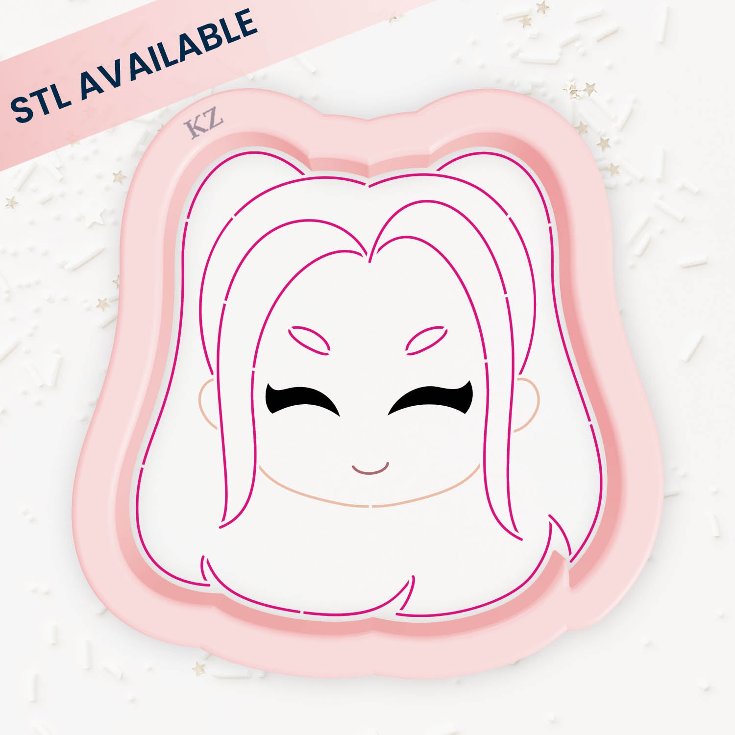 Demon Hunter (Style 3) Cookie Cutter & Stencil Set | Cookie