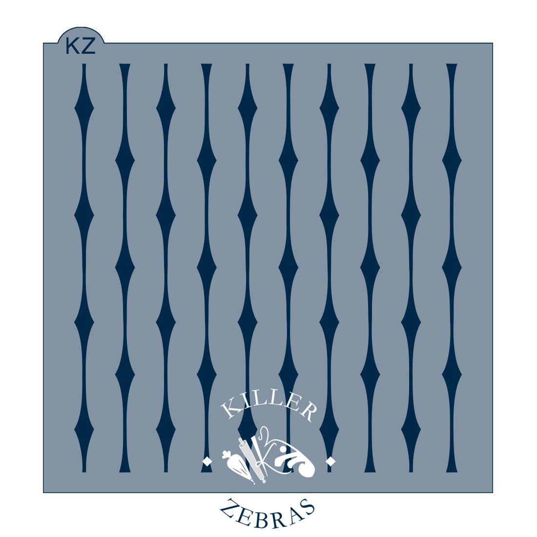 5.5 x 5.5 Stencil Diamond Pinstripes Stencil