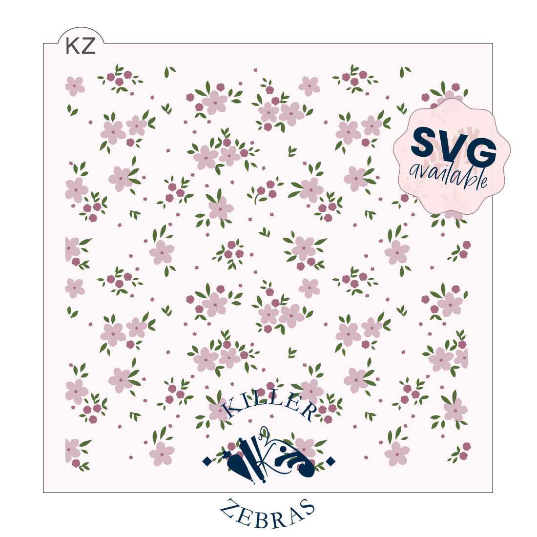 5.5 x 5.5 Stencil Ditzy Flowers 3 Part Stencil