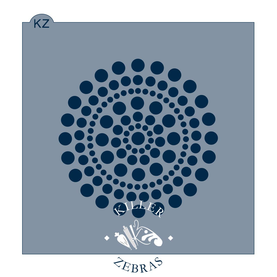 5.5 x 5.5 Stencil Dotted Medallion Stencil